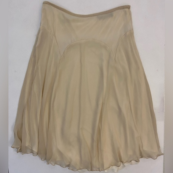 Burberry Silk Crepe de Chine Skirt cream soft beige 2008 Season - Picture 12 of 16